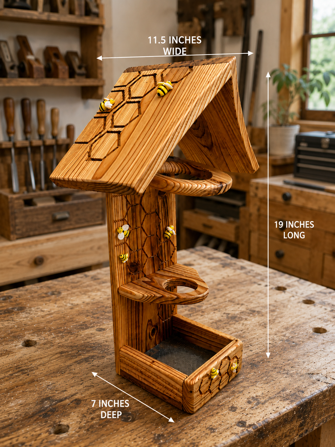 HoneyBee Wine Bottle Bird Feeder - Image 5