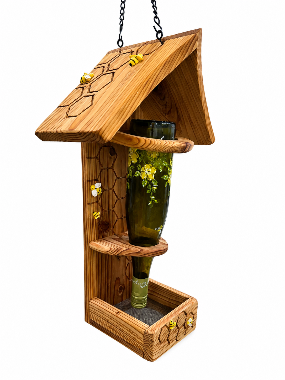 HoneyBee Wine Bottle Bird Feeder - Image 12