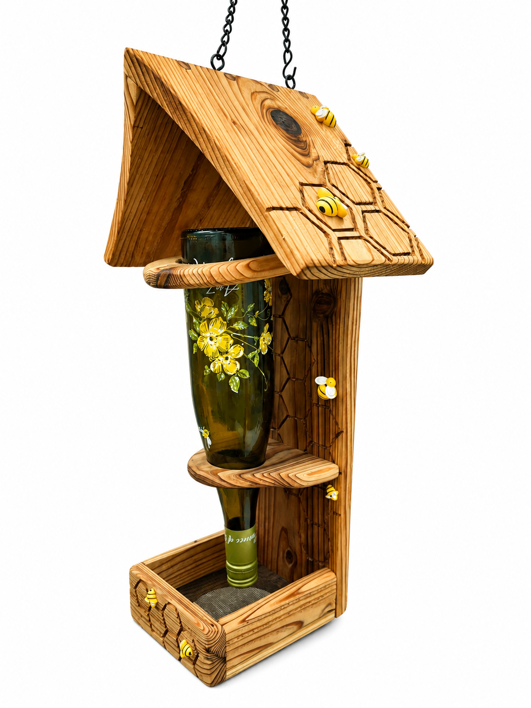 HoneyBee Wine Bottle Bird Feeder - Image 14